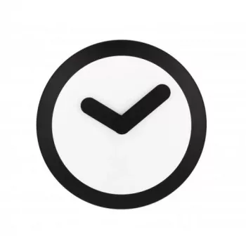 NeXtime Relógio 2615zw Focus, Ø25 cm, parede, branco/preto