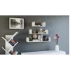 Prateleira Topeshop MOBI 3P BIEL Prateleira flutuante montagem na parede aglomerado de partículas, branco