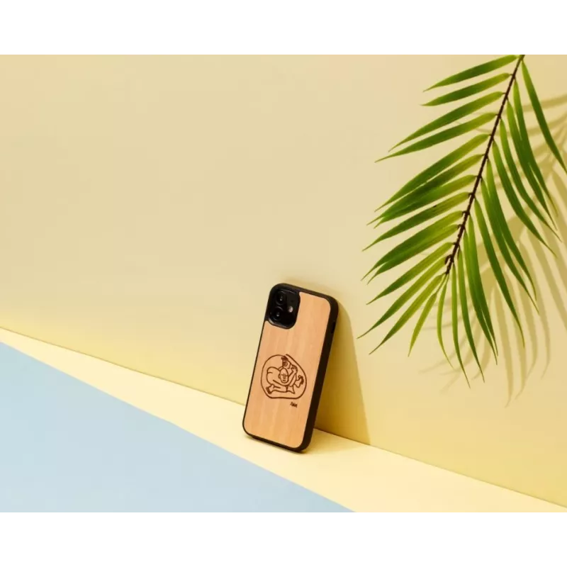 Capa protetora Man and Wood para iPhone 12 mini — design de peixe para crianças