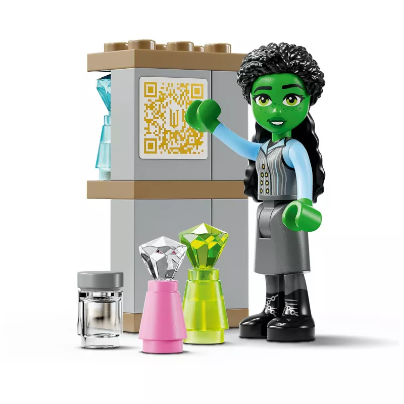 Conjunto de construção LEGO 75681 com minifiguras de Wicked, Glinda, Elphaba, Nessarose e Shiz Universidade
