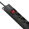 PDU de alumínio Qoltec para RACK | 16A | 16 x Schuko | vertical | 1,8 m