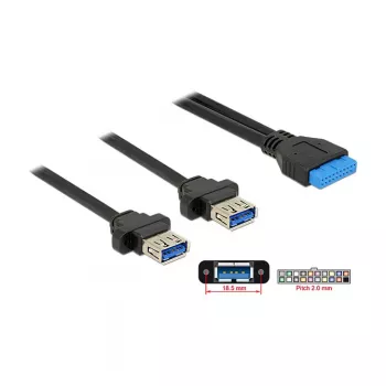 Cabo USB DeLOCK 85244 0,8 m preto