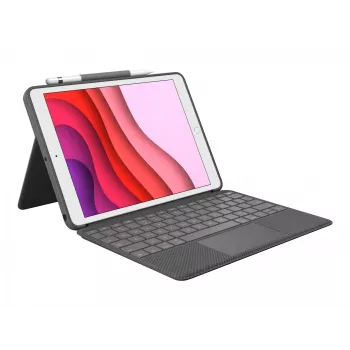 Teclado Logitech Combo Touch QWERTZ alemão Smart Connector grafite