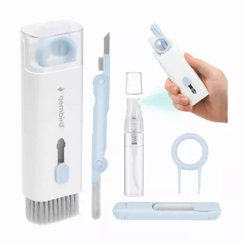 Gembird kit de limpeza universal portátil 7 em 1 - branco