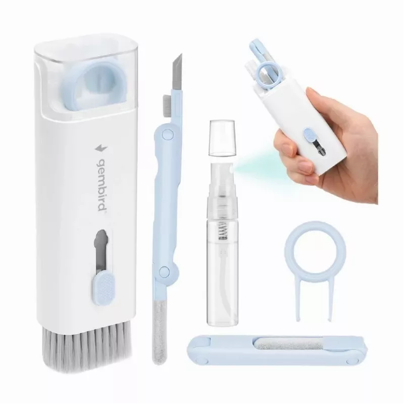 Gembird kit de limpeza universal portátil 7 em 1 - branco