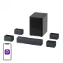 Altifalante Ultimea Poseidon D80 preto 7.1 canais, 8 altifalantes, com fios e sem fios, subwoofer ativo