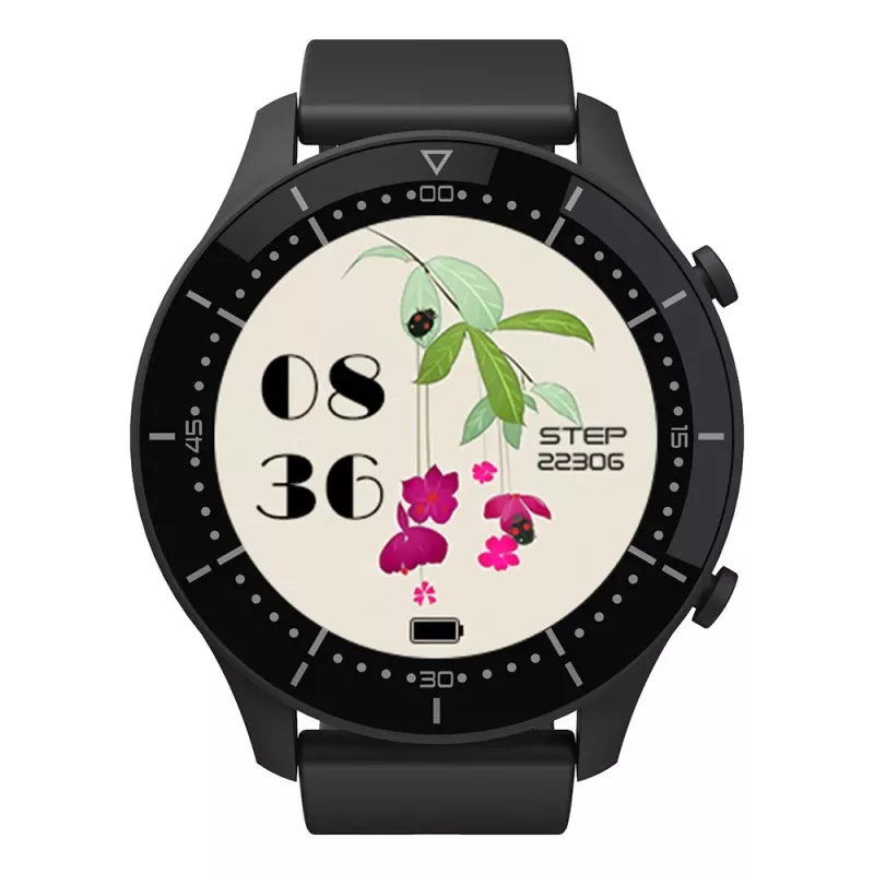 Smartwatch MEDIA-TECH MT870 — ecrã tátil IPS de 1,3 polegadas (3,3 cm), caixa de 51 mm, Bluetooth, preto