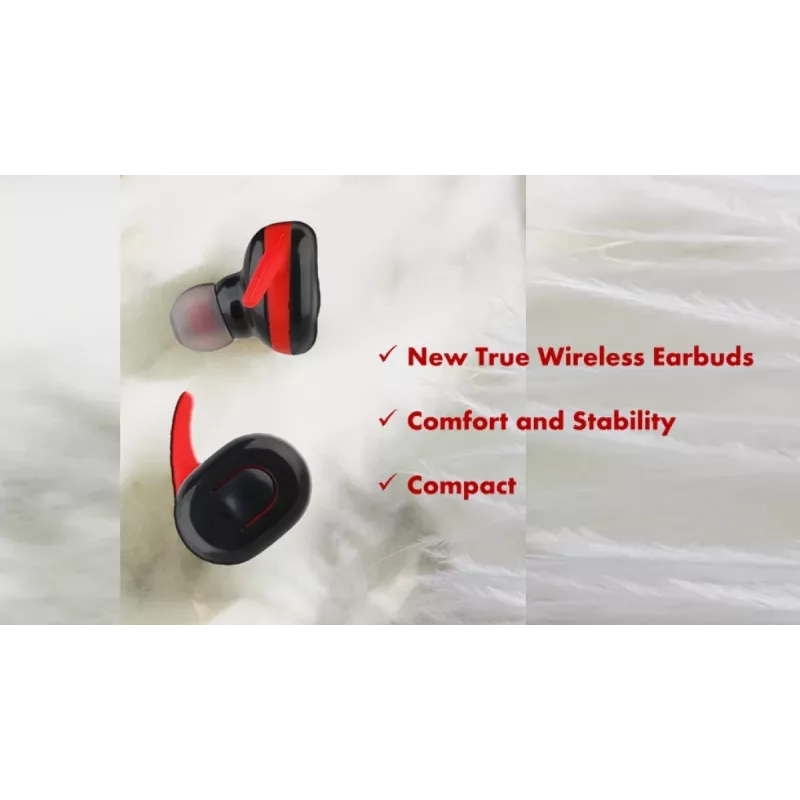 Auscultadores V.Silencer Ture Wireless Earbuds preto/vermelho