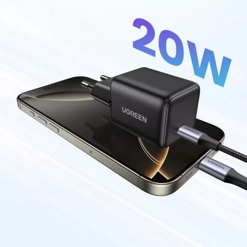 Carregador de parede UGREEN X512 20W GAN 1X USB-C - preto