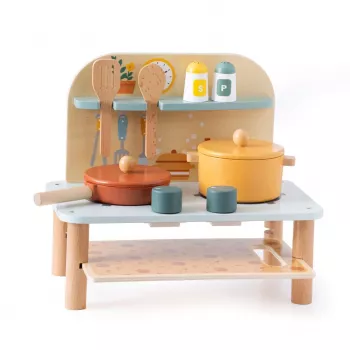 Cozinha de brincar PROMIS KD08 conjunto de mini-cozinha compacto, multicolor, a partir dos 3 anos