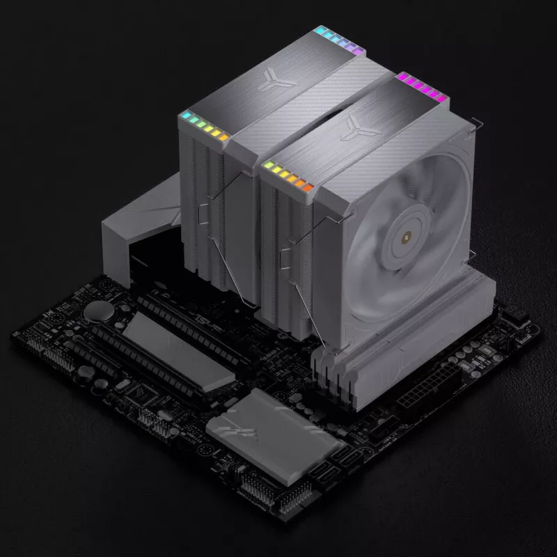 Jonsbo HX6280 refrigerador de CPU, PWM, RGB - 130 mm, branco