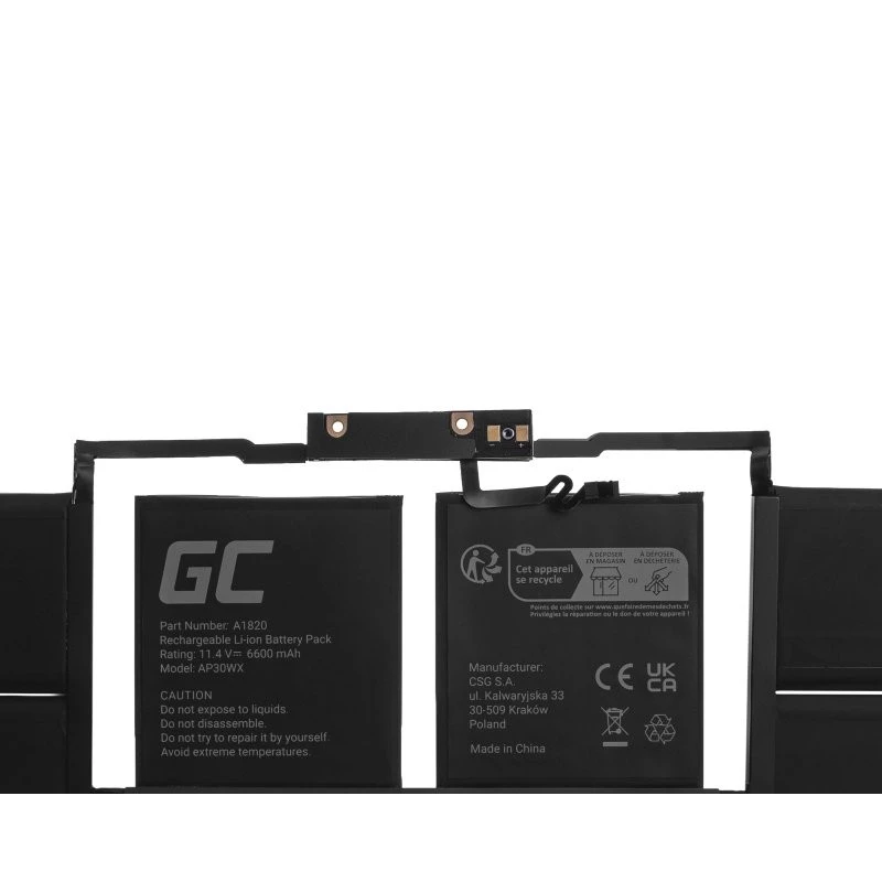 Bateria Green Cell AP30WX para Apple MacBook Pro 15 A1707