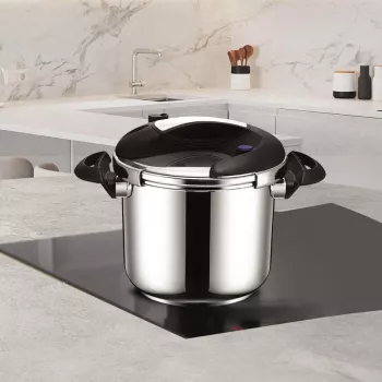 Panela de pressão Maestro MR-2901, 6 L, 22 cm de diâmetro, prateado, revestimento antiaderente