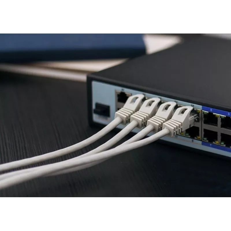 Cabo de rede Extralink par entrançado CAT5E FTP interior 305M cinzento