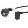 Cabo de alimentação LANBERG CA-C13C-12CC-0018-BK, 2 m, conector fêmea C13 para CEE7/7, preto, C13 angular