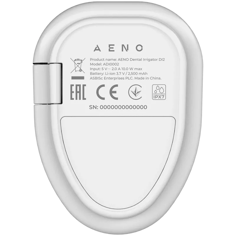 Irrigador oral: 3,7V, 8W, 2500mAh, 200ML