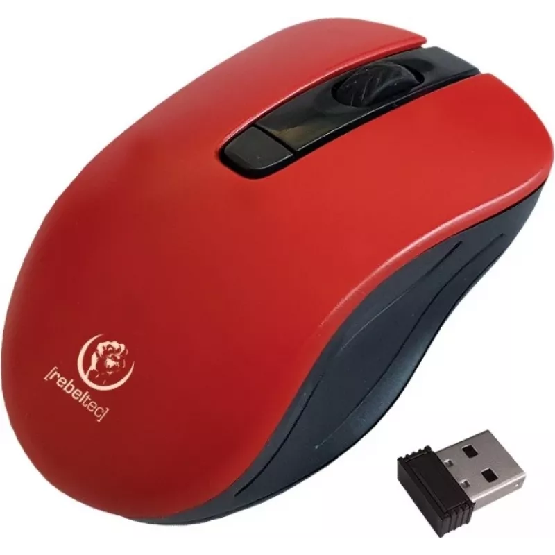 Rato ótico sem fios Rebeltec STAR vermelho