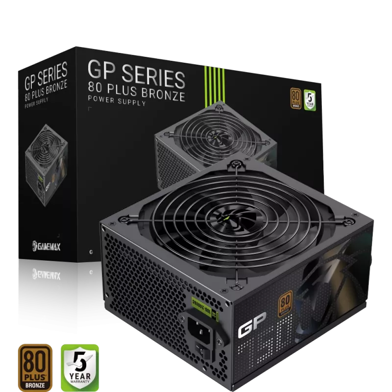 Fonte de alimentação Gamemax, 80 PLUS, Bronze | GP 750B | 750 W