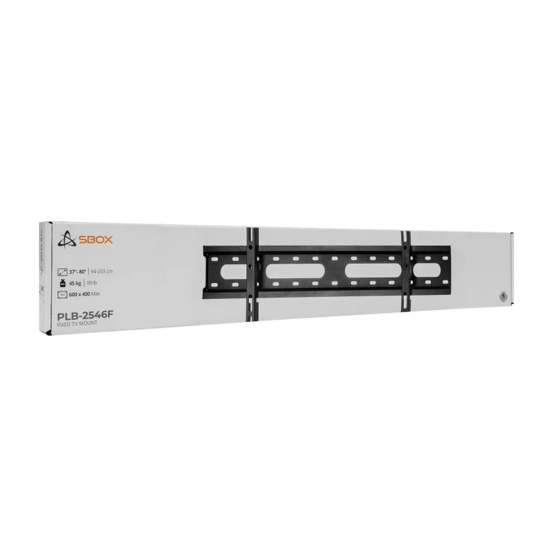 Sbox PLB-2546F-2 suporte de parede fixo para TV, 37-80 polegadas, até 45 kg, VESA 600x400