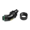Conector BitsPower BP-MB45R2CPF-CC3U em latão para refrigeração líquida de computador, preto e verde