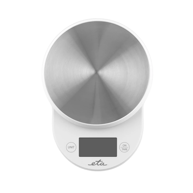 ETA | Balança de cozinha com taça | ETA577090000 Mari | Divisão 1 g | Tipo de ecrã LCD | Branco