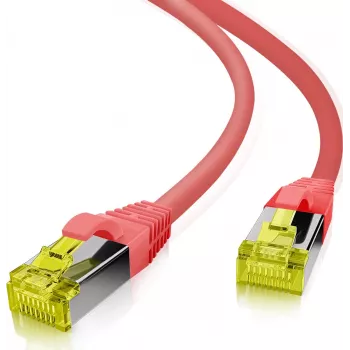 Cabo de Rede Helos 338723 RJ-45 Cat6a 7 m Vermelho Amarelo