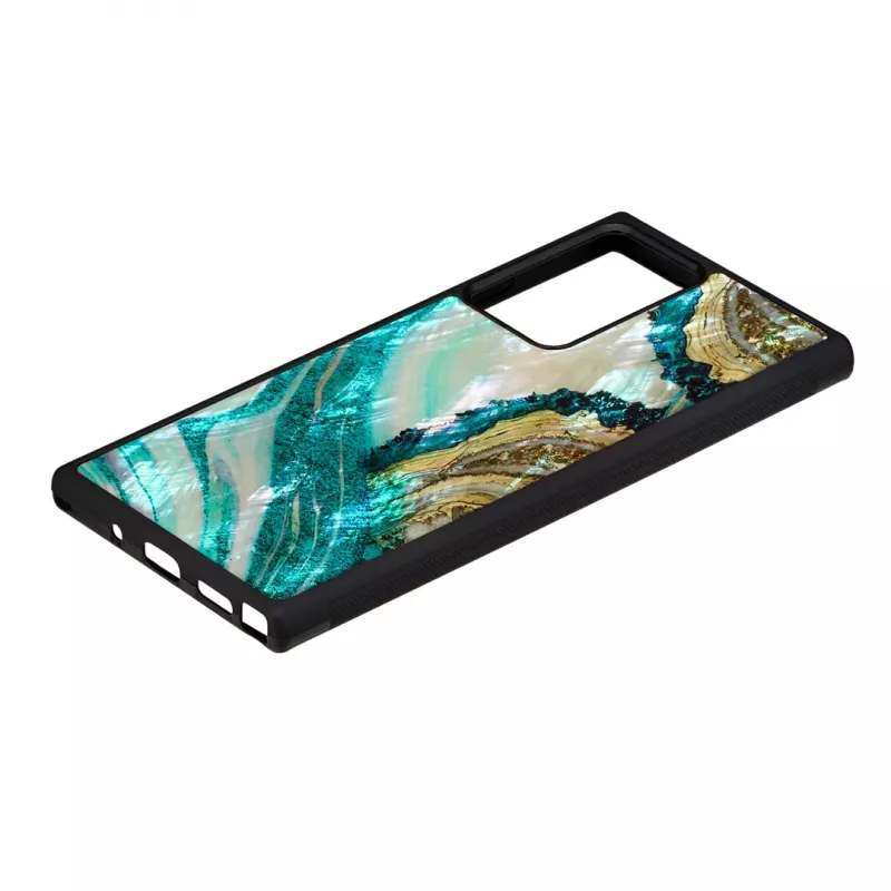 Capa de proteção iKins para Samsung Galaxy Note 20 Ultra — design ágata aquática