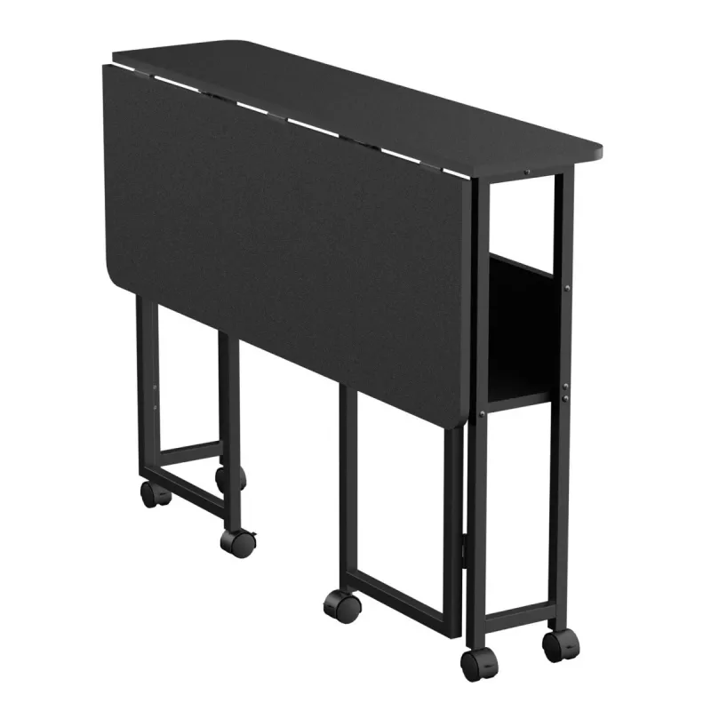 Mesa dobrável Maclean, preta, móvel 100x58 cm, máx. 50 kg, MC-126 B