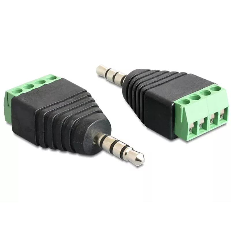 Adaptador de cabo DeLOCK 65453 3,5 mm 4 pinos preto verde