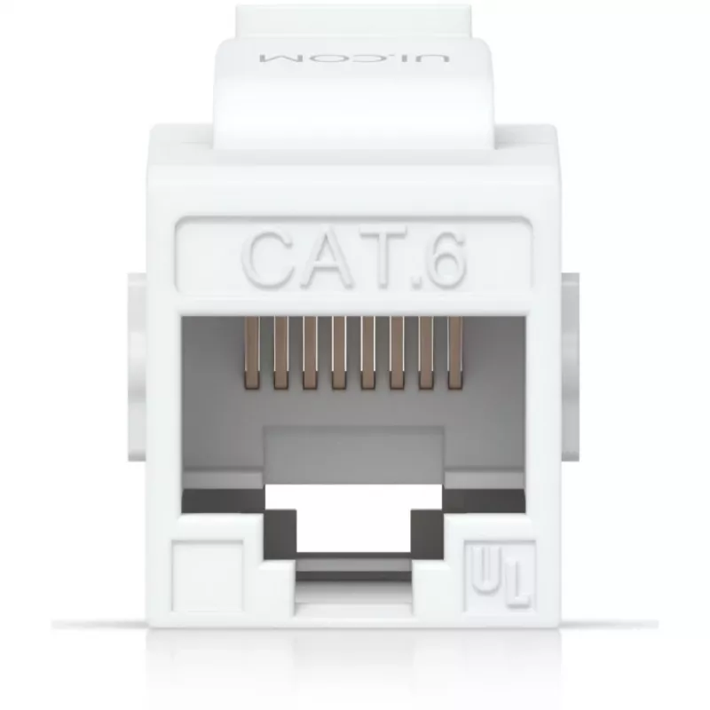 UBIQUITI CAT6 KEYSTONE COUPLER, PACK DE 12. ACOPLADOR KEYSTONE CAT6 PASSANTE PARA LIGAR SEM PROBLEMAS CABOS ETHERNET PRÉ-TERMINADOS