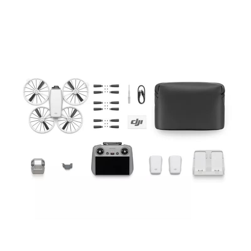 DJI Flip Fly More Combo (DJI RC 2) drone com câmara, 4K/60fps HDR, 48 MP, CMOS de 1/1,3″, 3 baterias