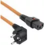 Cabo de alimentação ACT ficha CEE 7/7 (angular) - C13 IEC Lock laranja 2 m, EL247S