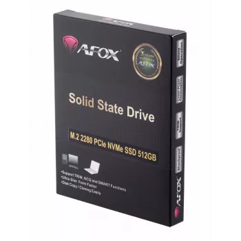 SSD M.2 AFOX ME300-512GN 512 GB PCIe NVMe TLC, leitura 2000 MB/s, escrita 1600 MB/s