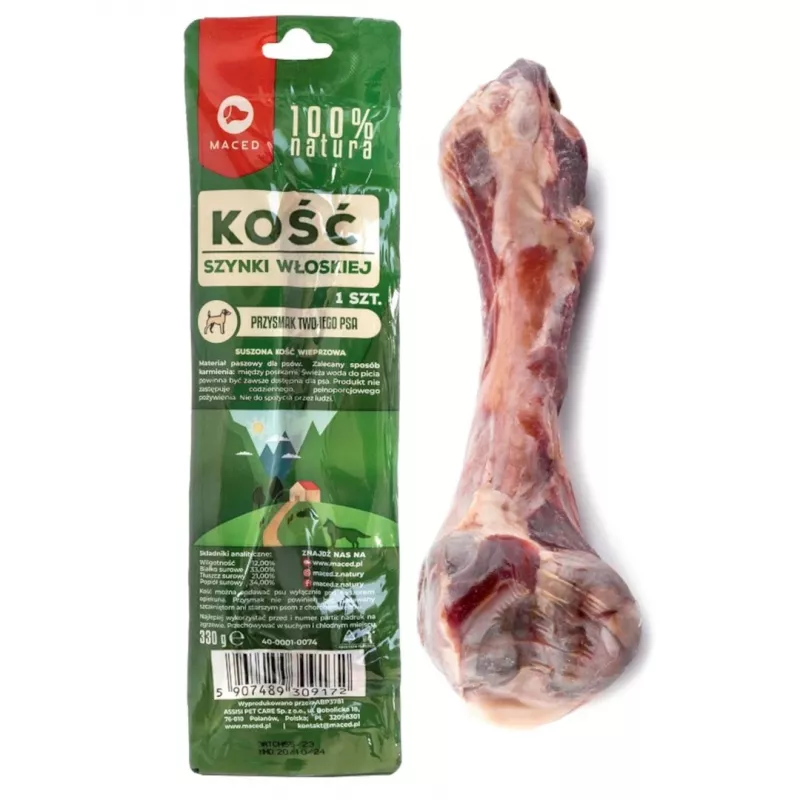 MACED osso de presunto Parma - Snack mastigável para cães - 330g