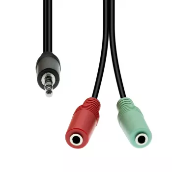 Cabo ProXtend 4 pinos para 2×3 pinos M-F M42XM3F-003, 1 m, preto