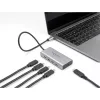 Hub USB DELOCK 10 Gbps Type-C 4 portas PD 85W cabo 30cm