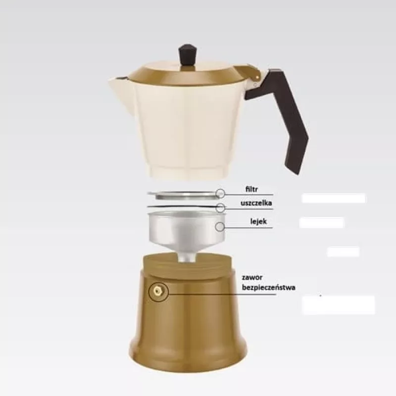 Cafeteira expresso Maestro MR-1657-6-BEIGE alumínio 6 chávenas