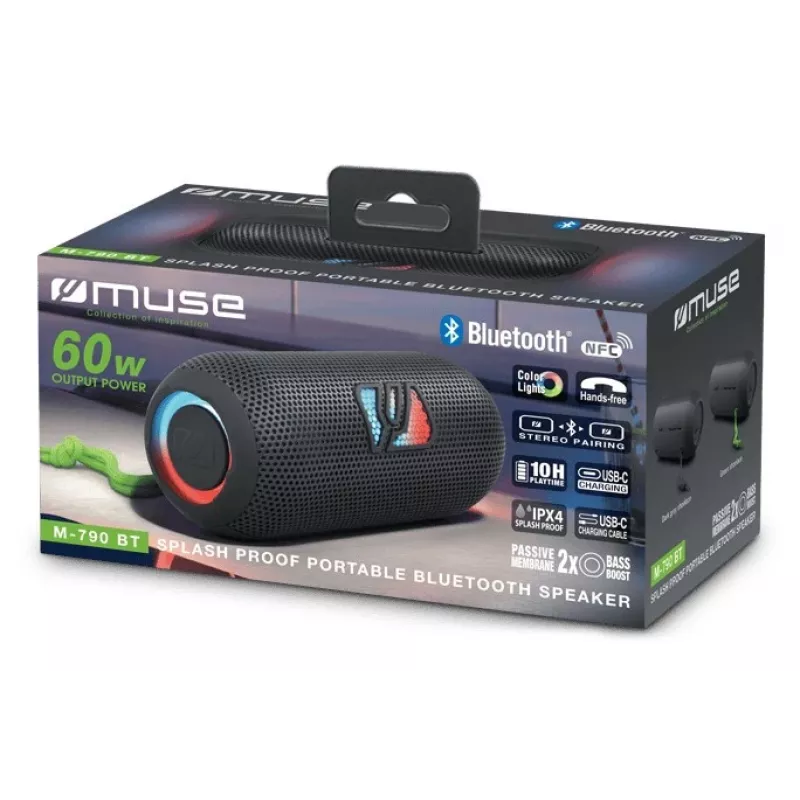 Muse M-790 BT Altifalante portátil/para festas Preto 60 W