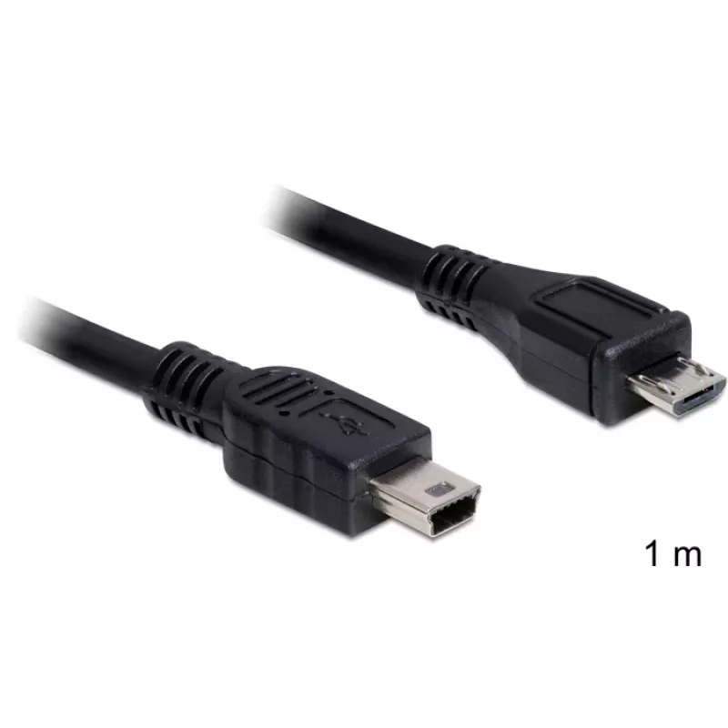 Cabo USB DeLOCK 83177 1 m Micro-USB B Mini-USB B Preto