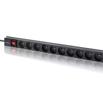 Régua de tomadas para RACK 16A PDU, 16xFRENCH, vertical