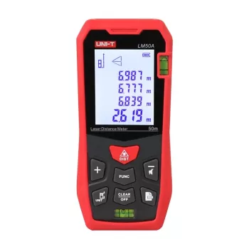 Medidor de distância laser Unit LM50A — distância de medição de 50 m, design compacto