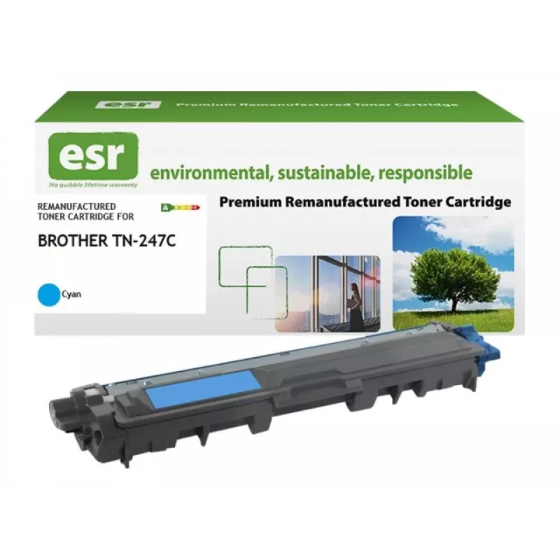 Cartucho de toner ESR compatível com Brother TN-247C ciano recondicionado 2.300 páginas