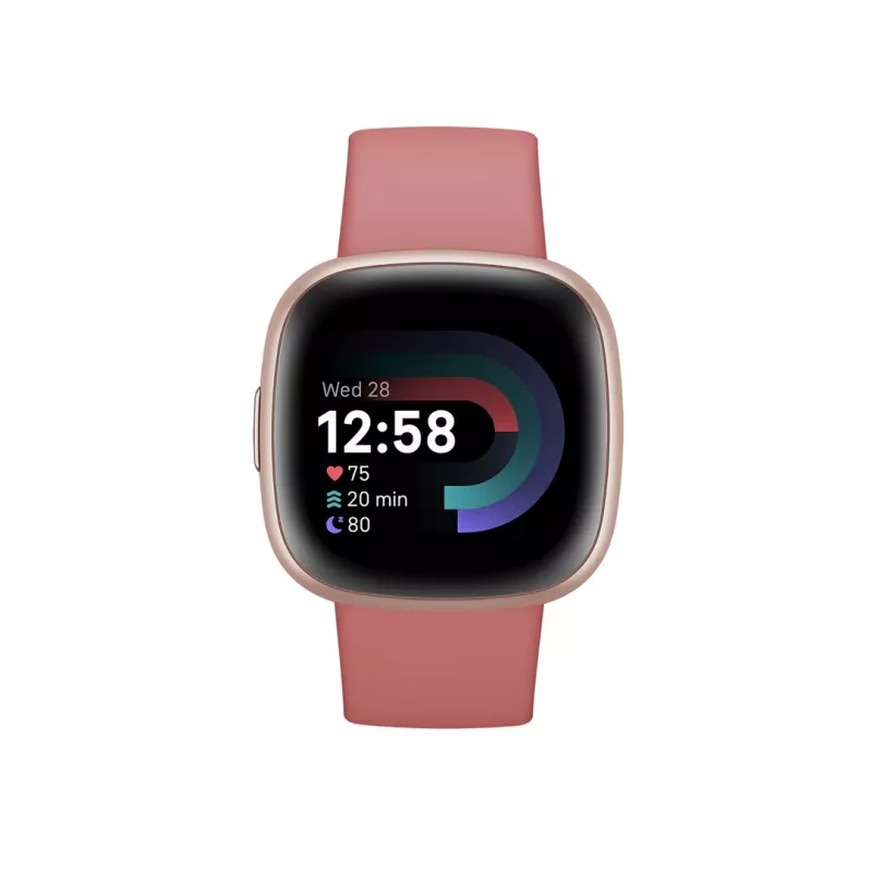 Smartwatch Fitbit Versa 4 digital ecrã tátil rosa