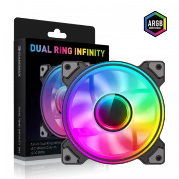 Gamemax | Ventoinha de caixa | DUAL RING INFINITY | Preto