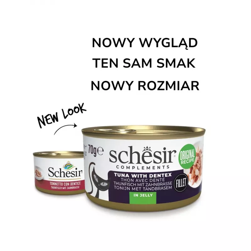 Schesir Oceanic Adult comida húmida para gatos com atum e capatão, 70 g
