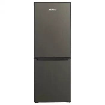 Combinado MPM MPM-215-KB-39/E — 215 l, congelador em baixo, Dark Inox, portas reversíveis, iluminação LED