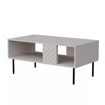 Mesa de centro Cama LUCCA banco/mesa 100x55x46 cashmere, tampo retangular cinzento