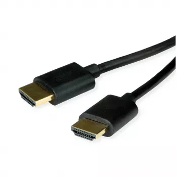 ROLINE Cabo HDMI High Speed com Ethernet Slim ST-ST preto 1 m 11.04 - Cabo - Digital/Display/Vídeo