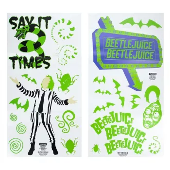 Autocolantes de parede Paladone Beetlejuice Design PP13439BJ – conjunto de autocolantes decorativos de parede