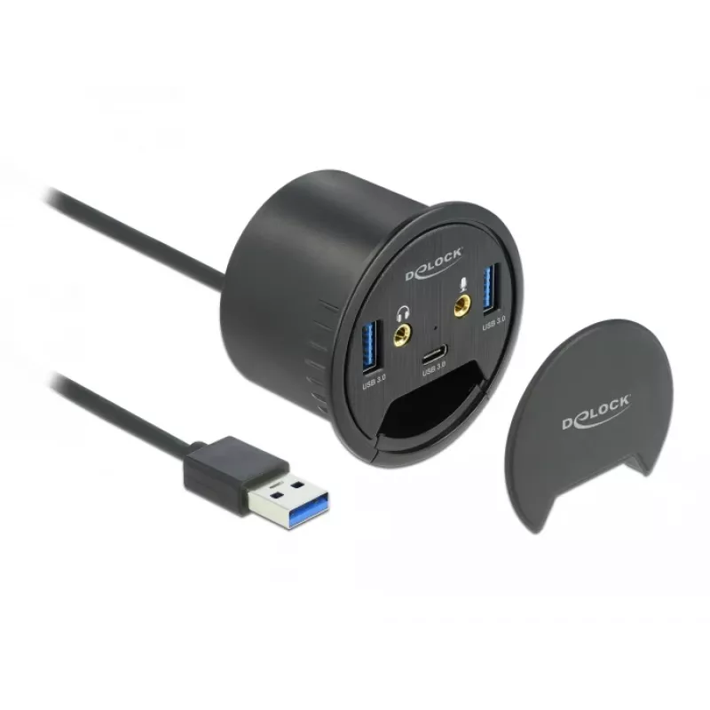 Hub USB para secretária DeLOCK 3 portas 62794